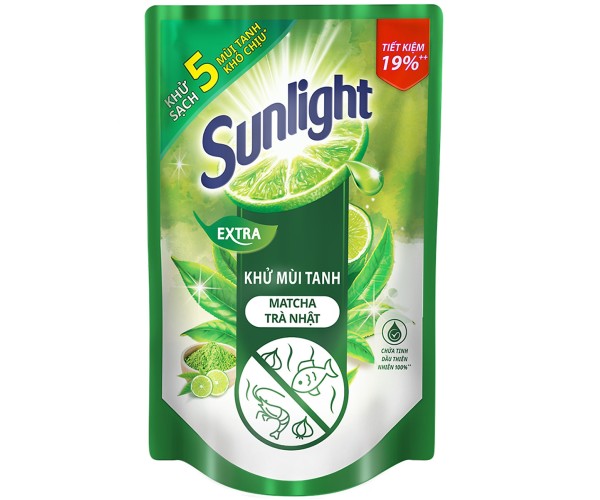 Nước rửa chén Sunlight Extra trà xanh matcha Nhật Bản (725ml)